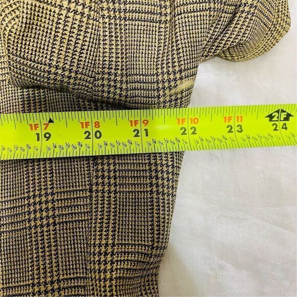 Brooks Brothers Men's Beige Plaid Wool Blazer Jacket Size 43 Long - Picture 13 of 16